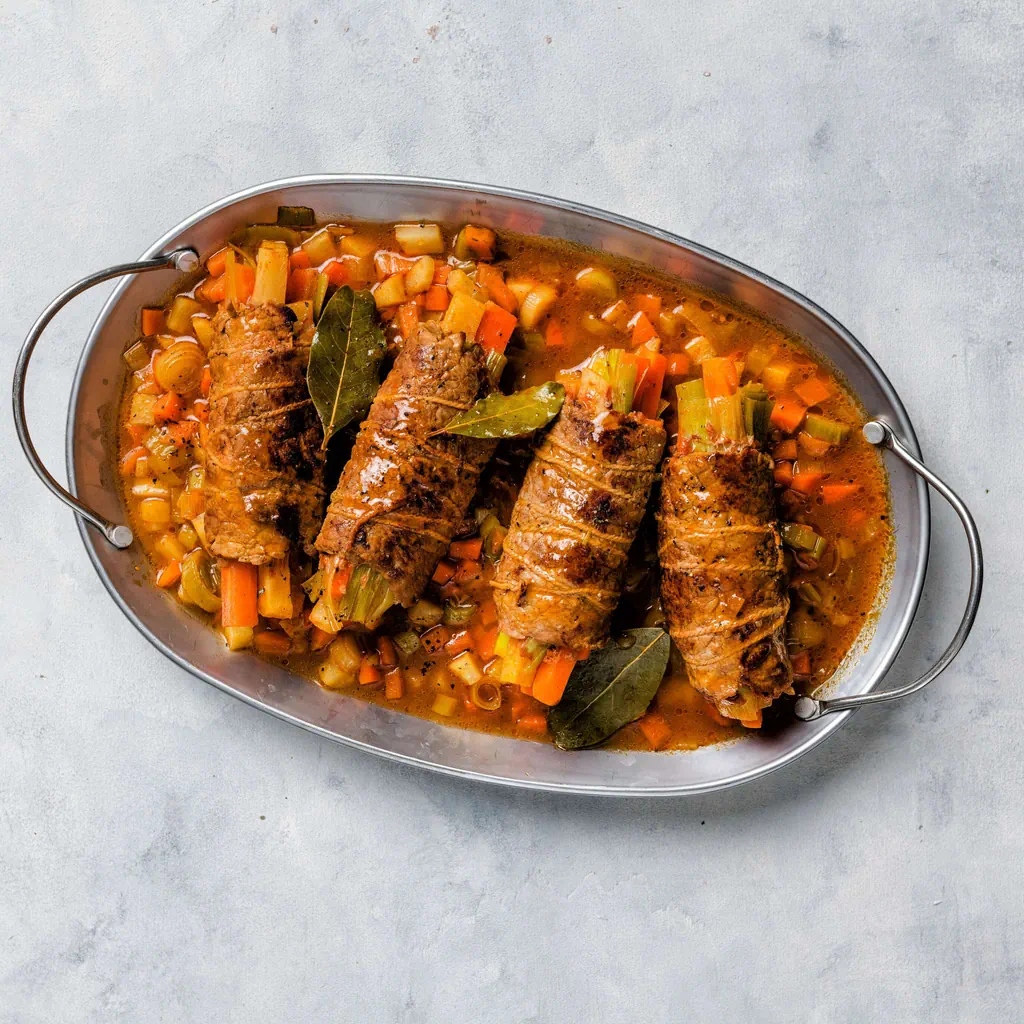 Fleischvögel mit Gemüse