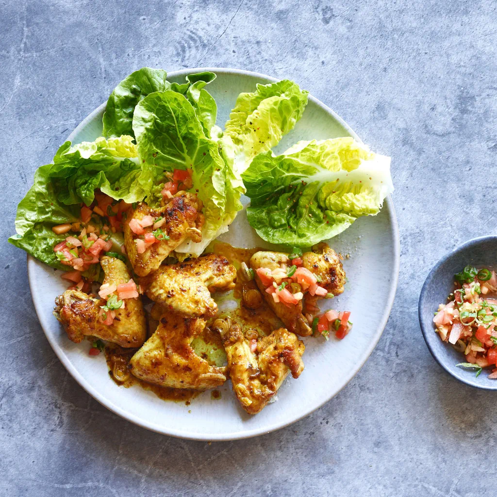 Poulet au citron avec salsa de melon
