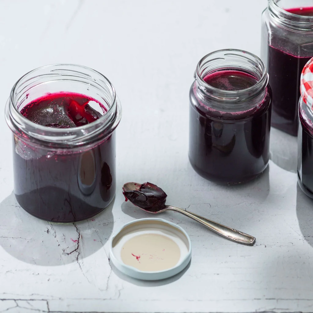 Gelée de jus de raisin au vin rouge