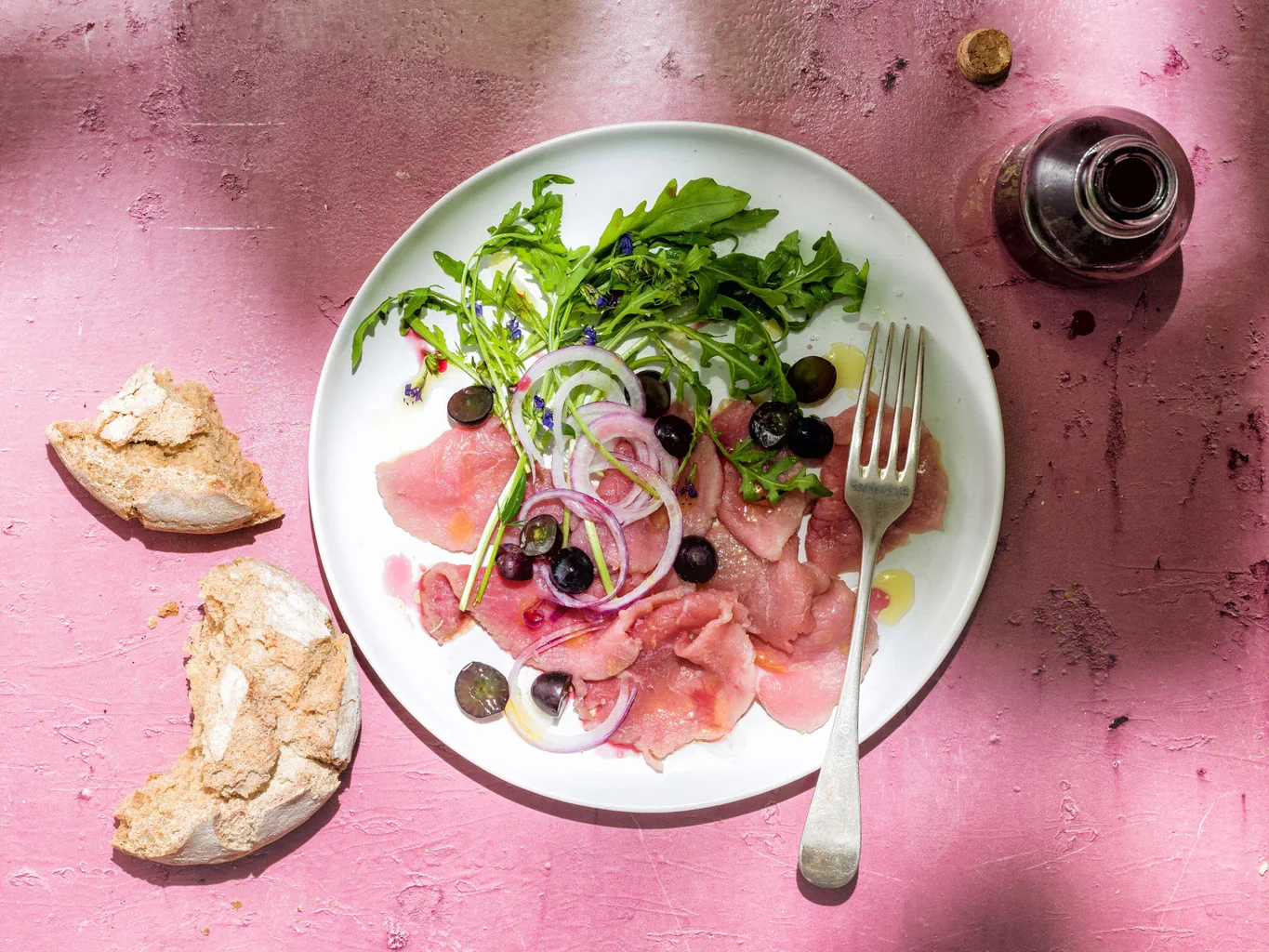 Carpaccio de veau avec vinaigre balsamique maison
