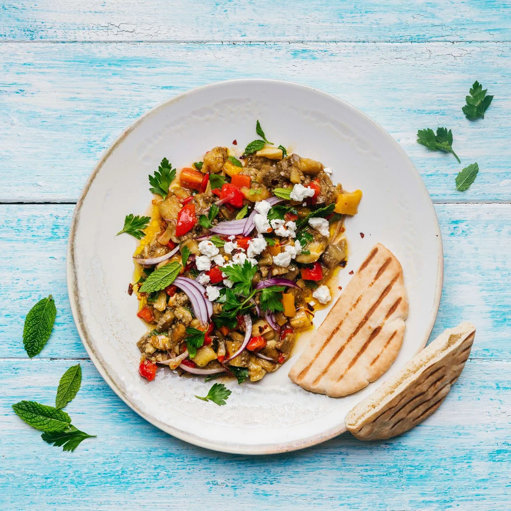 Auberginensalat mit Feta