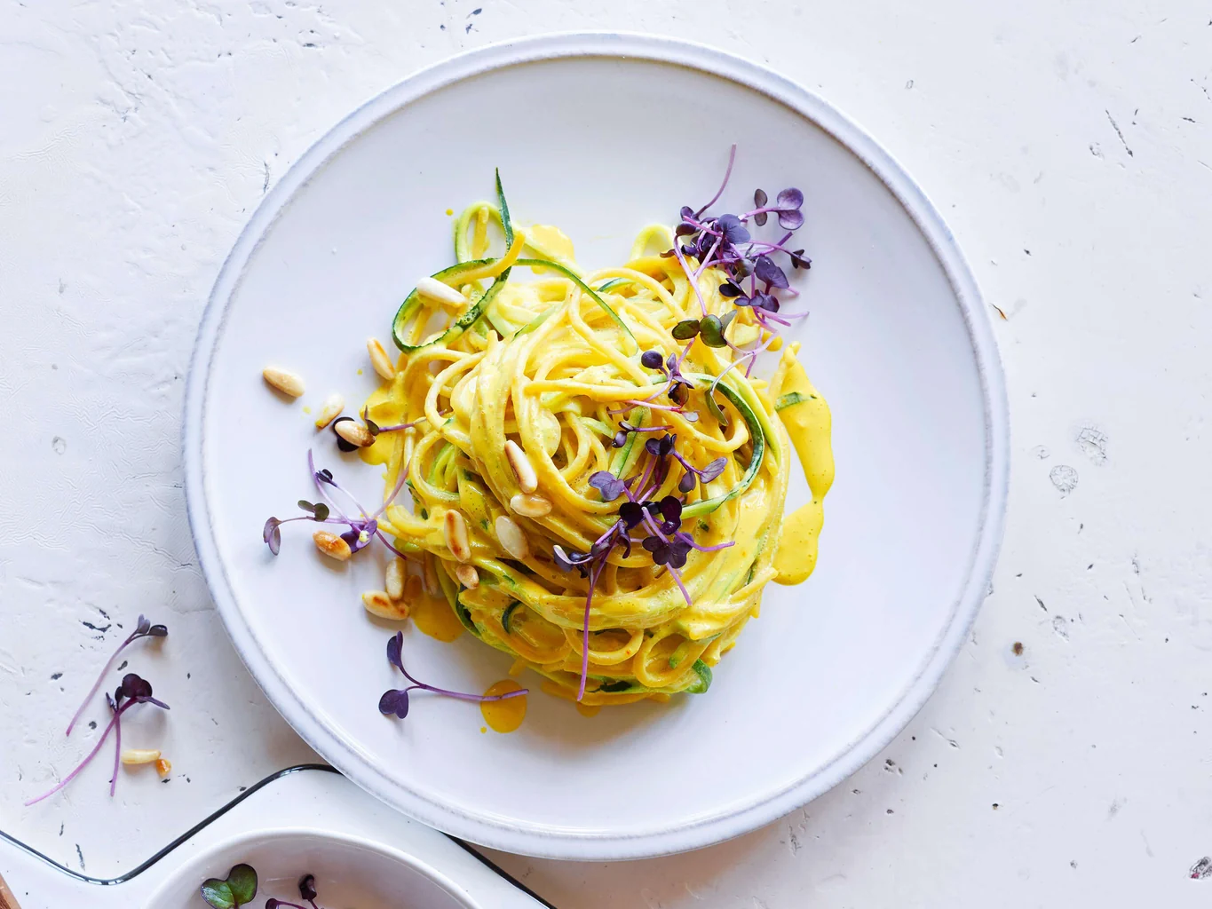Spaghetti aux courgettes et au safran