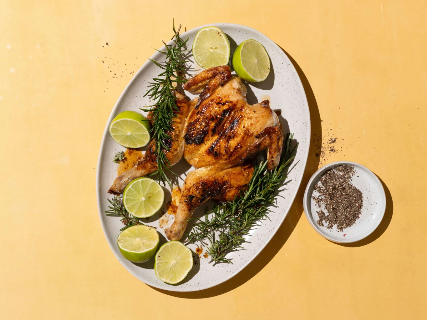 Limetten-Poulet Butterfly-Style