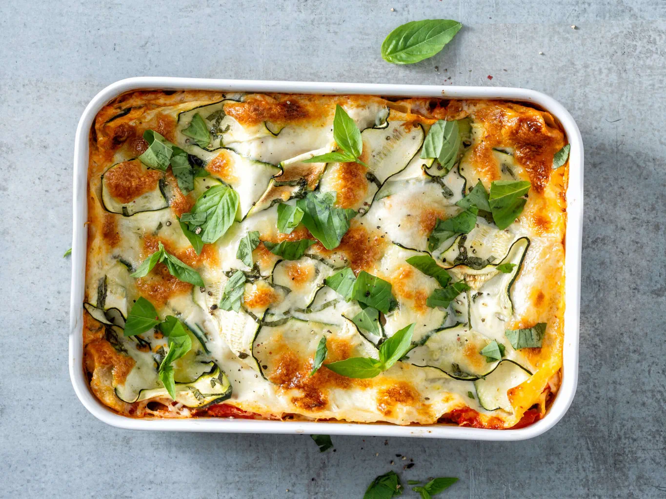 Lasagne de courgettes avec mozzarella