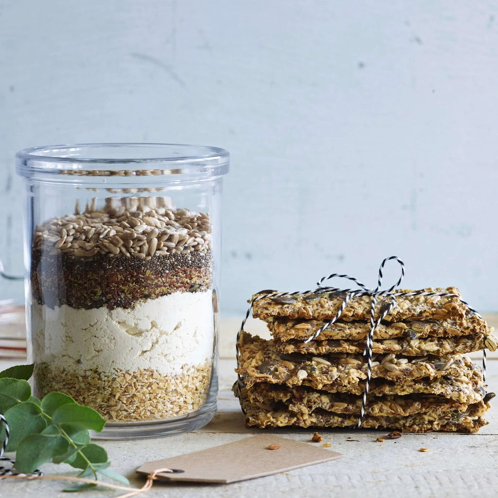 Knäckebrot mit Haferflocken