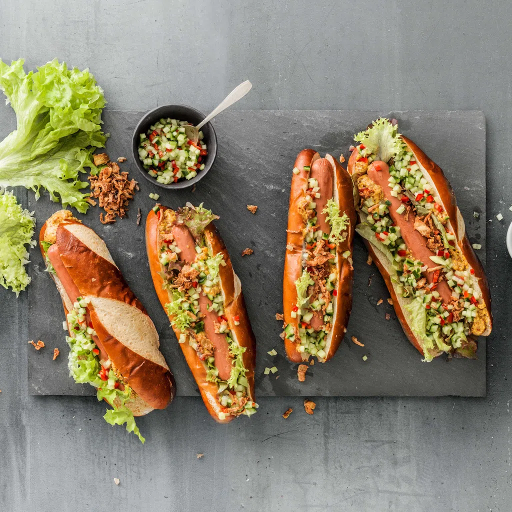 Quorn-Hotdog