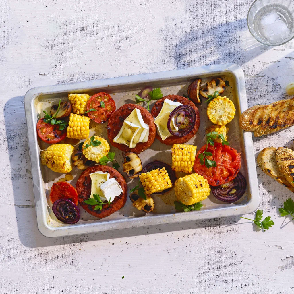 Plant based Grill-Patty mit Gemüse
