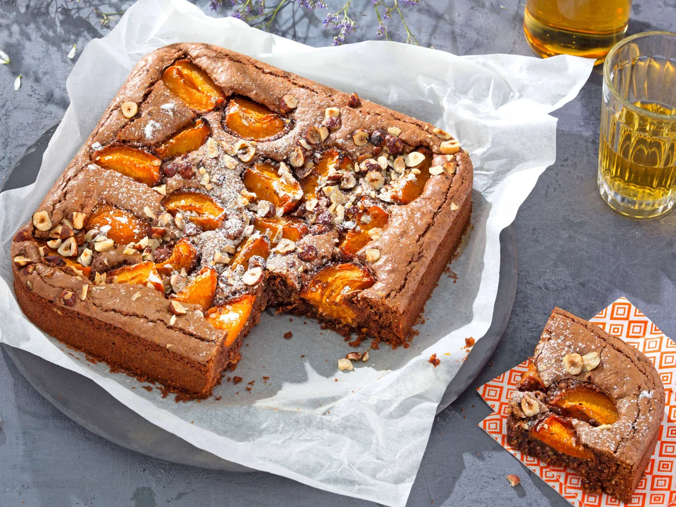 Gâteau au chocolat et aux abricots