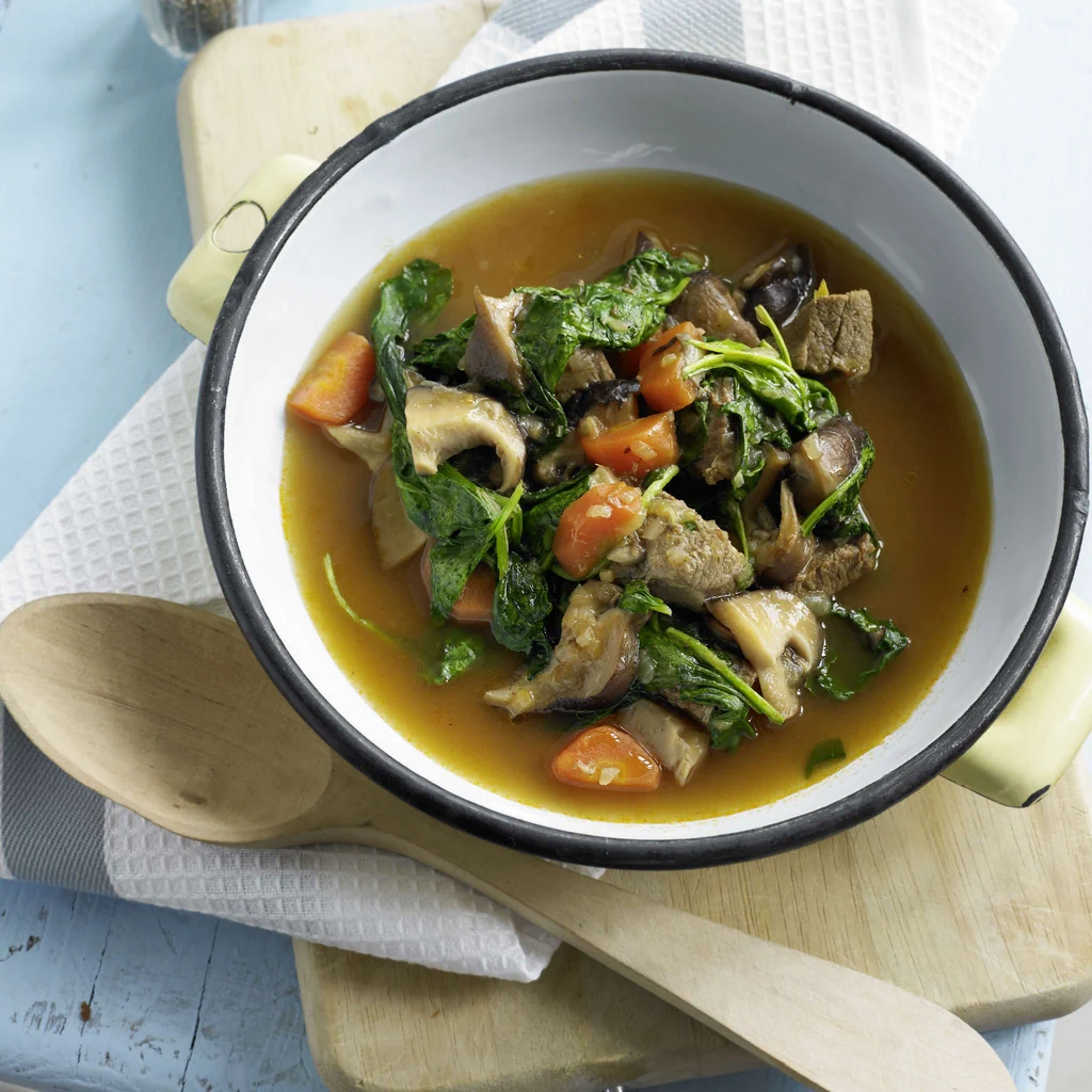 Kalbsragout mit Spinat