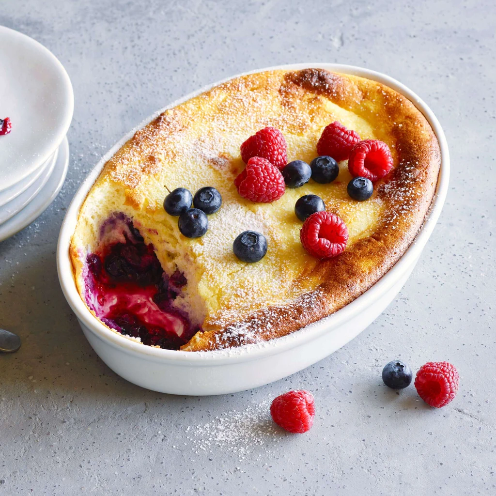 Quarkauflauf mit Beeren