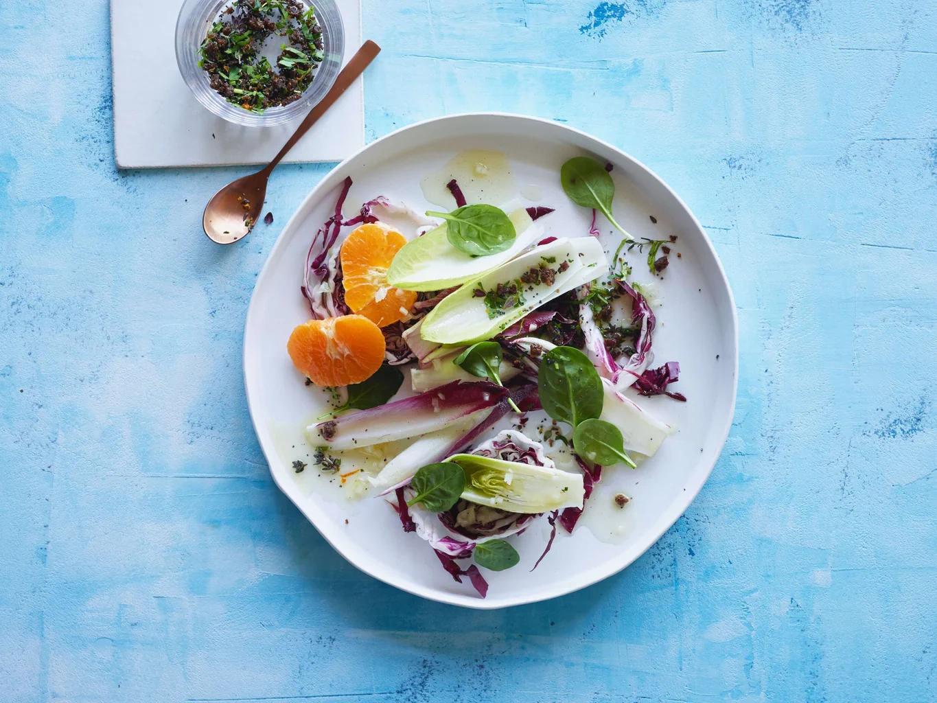 Salade d'endives aux mandarines avec gremolata