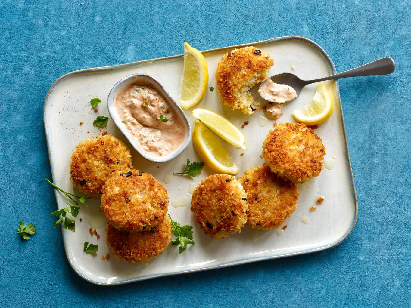 Fischküchlein mit Tomaten-Remoulade