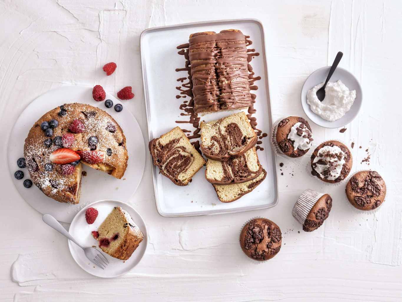 Cake végan en trois façons