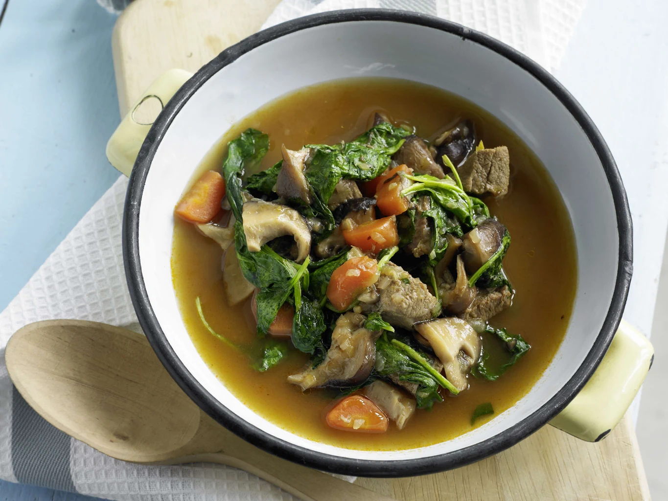 Kalbsragout mit Spinat