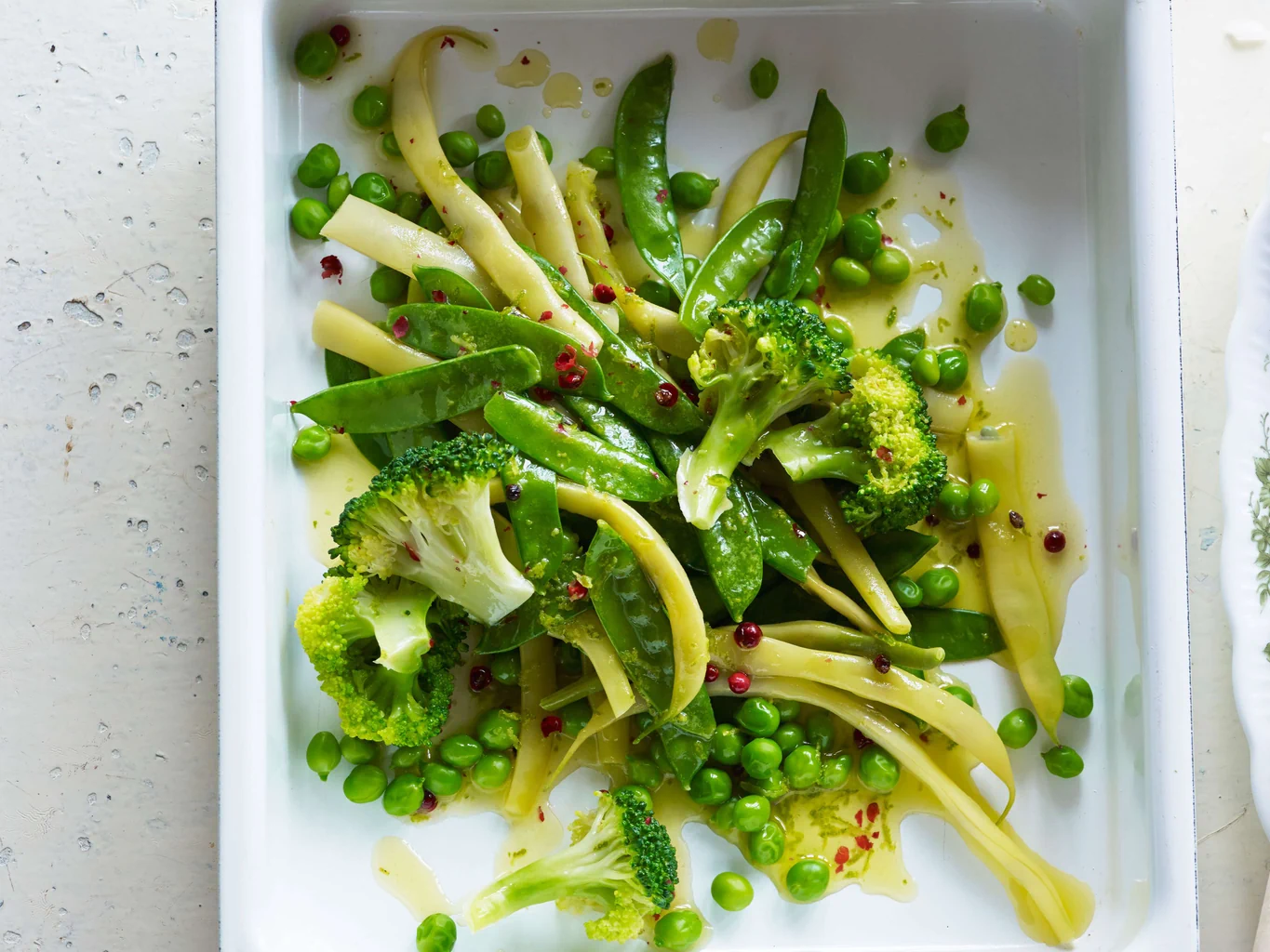 Gartengemüse mit Limetten-Butter-Sauce