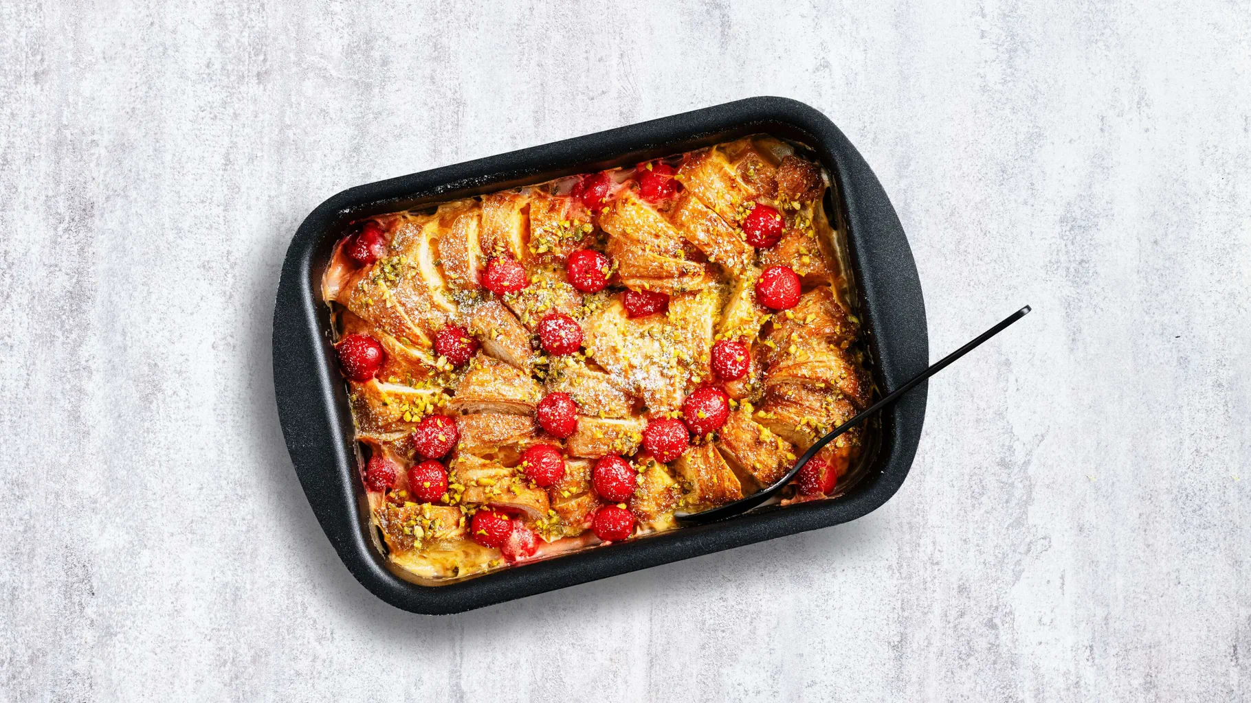 Gratin de croissants à la vanille