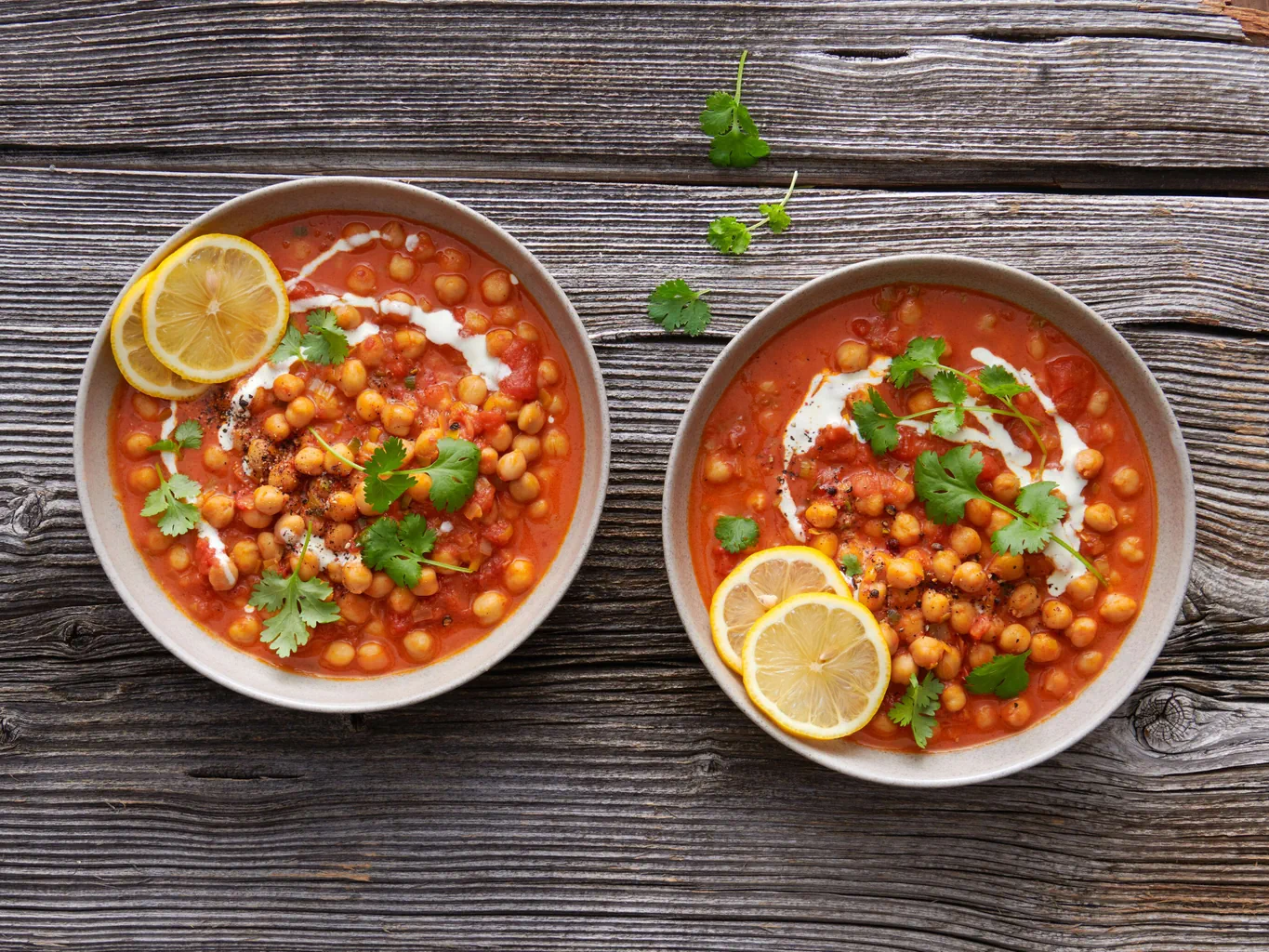 Potée de pois chiches à la harissa
