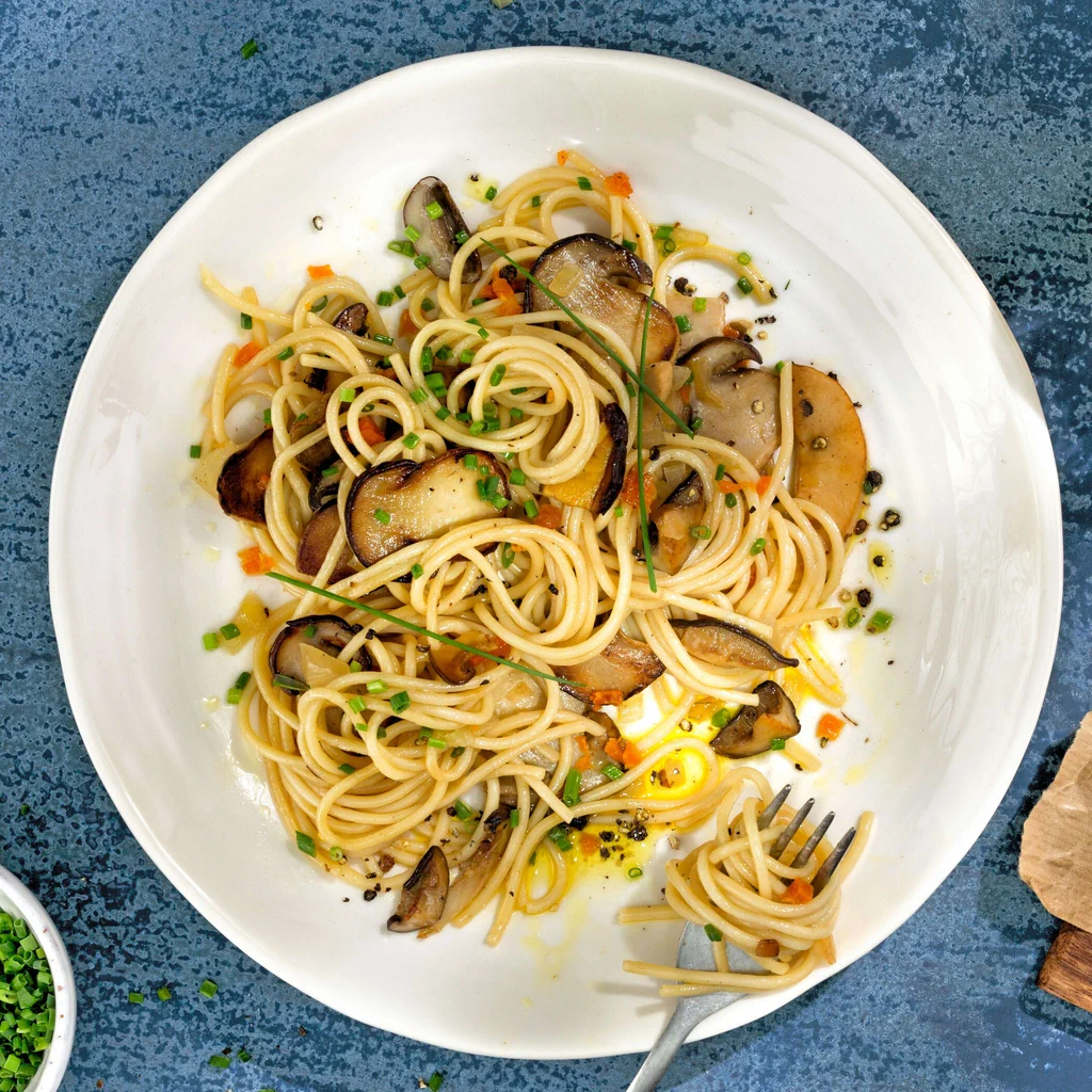 Spaghetti aux champignons