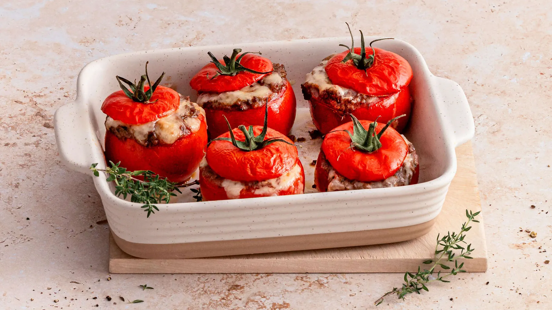 Gefüllte Tomaten mit Hackfleisch