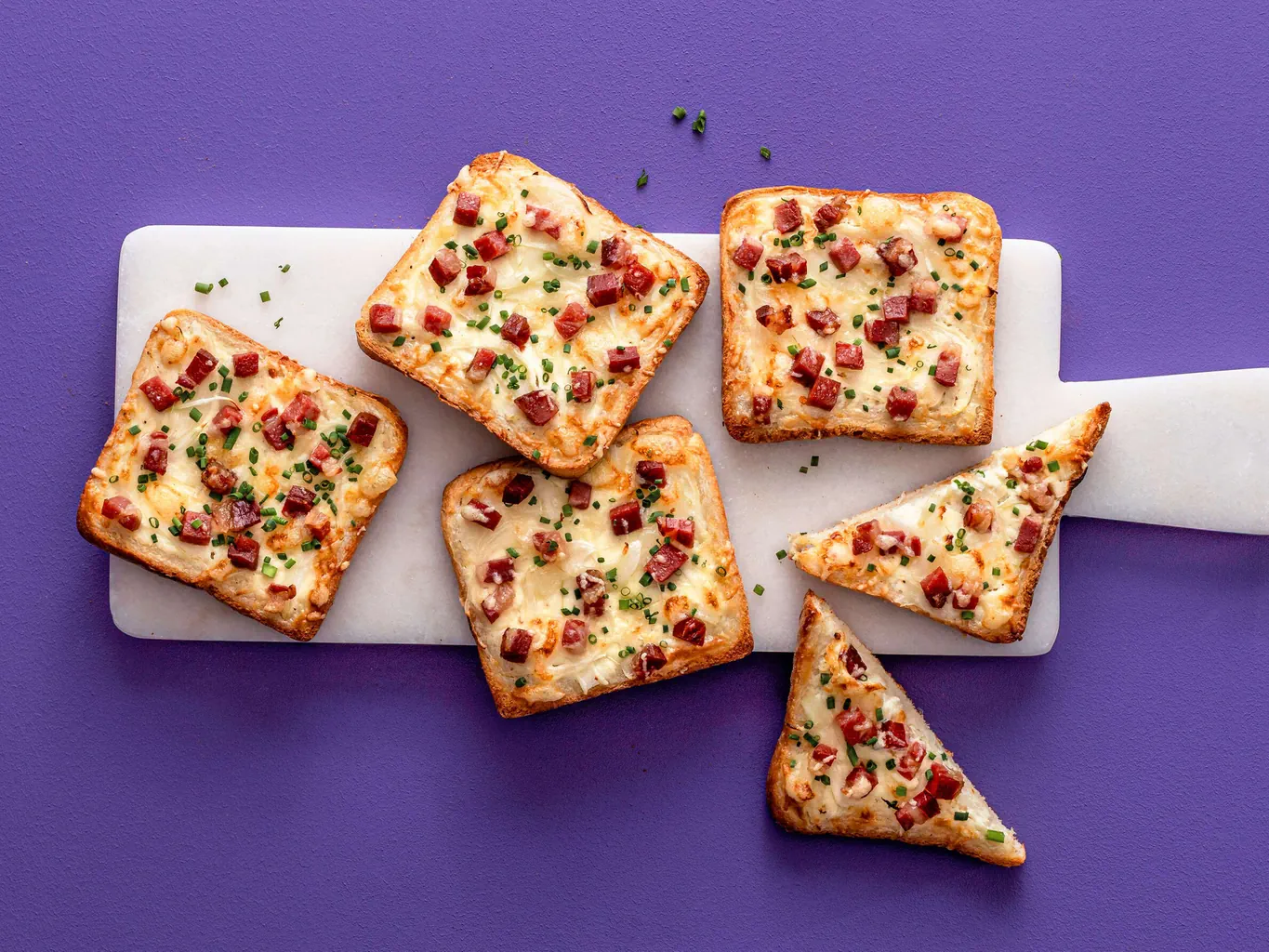 Tarte flambée sur toast