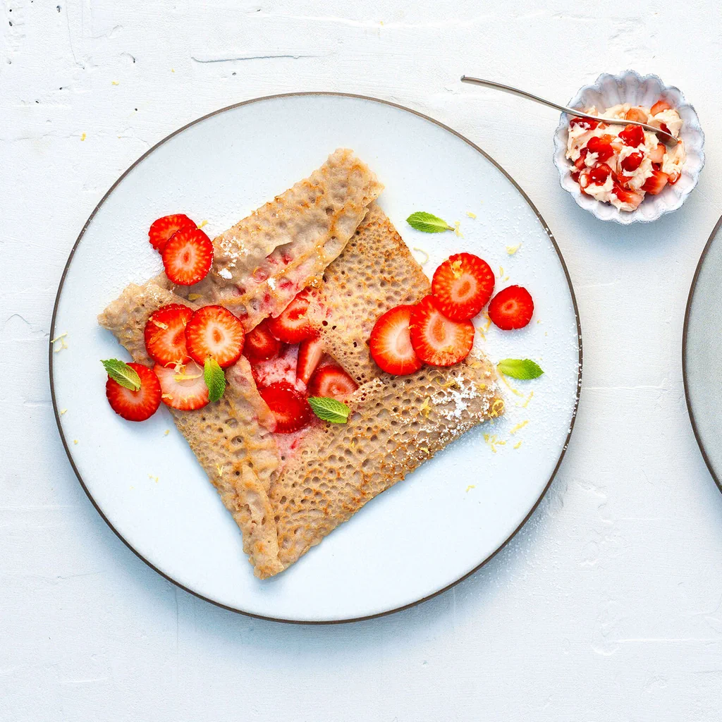 Galette con burro alle fragole