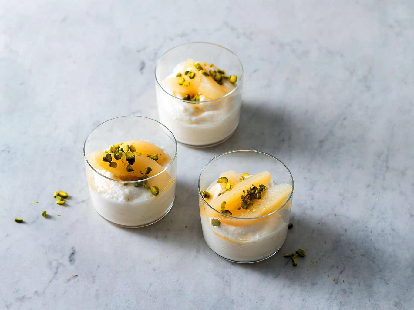 Mousse di pere con composta