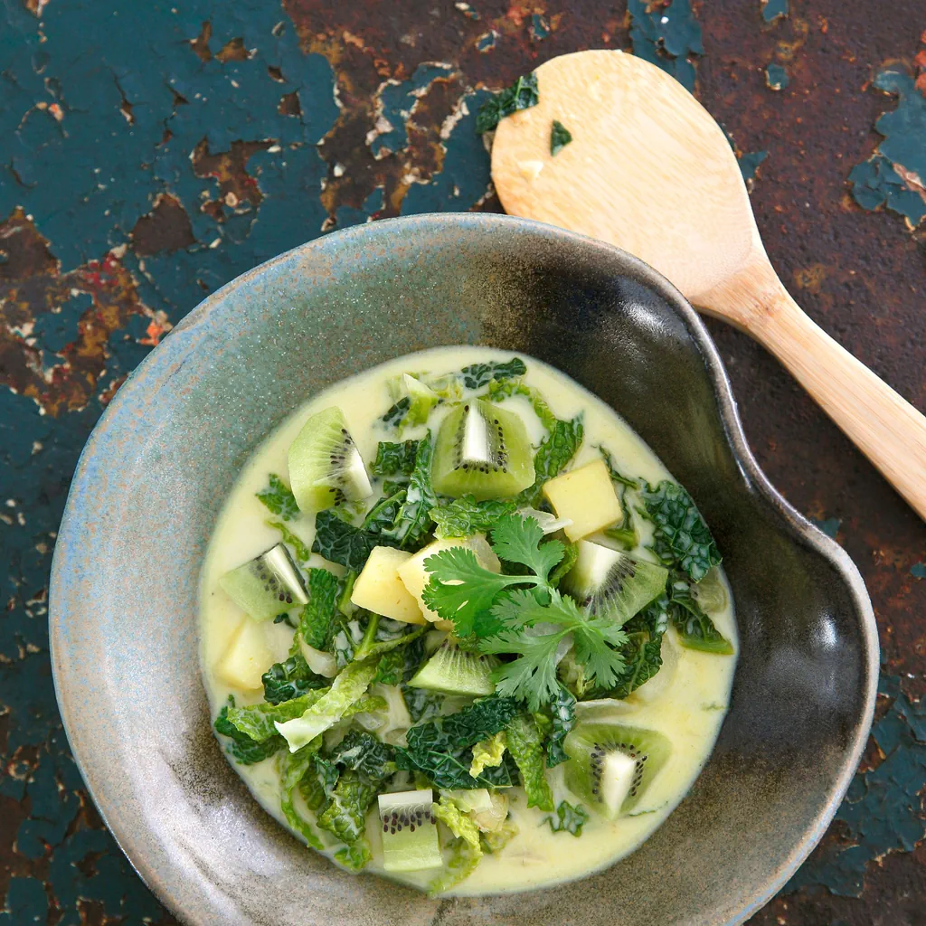 Curry vert au kiwi et à la coriandre