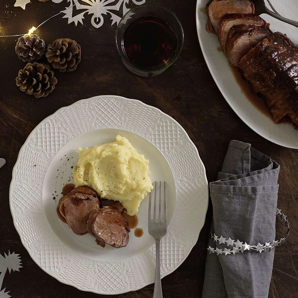 Kalbsfilet mit Honigglasur und Kartoffelstock