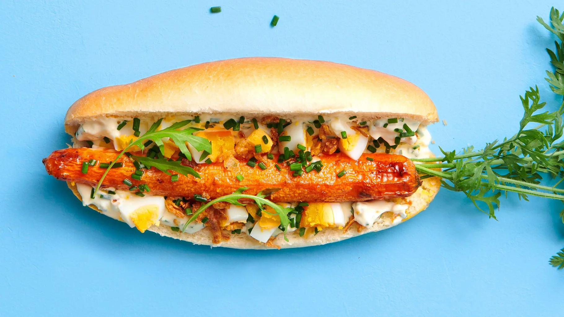 Karotten-Hotdog