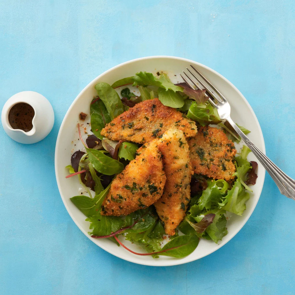 Filets de perche sur lit de salade