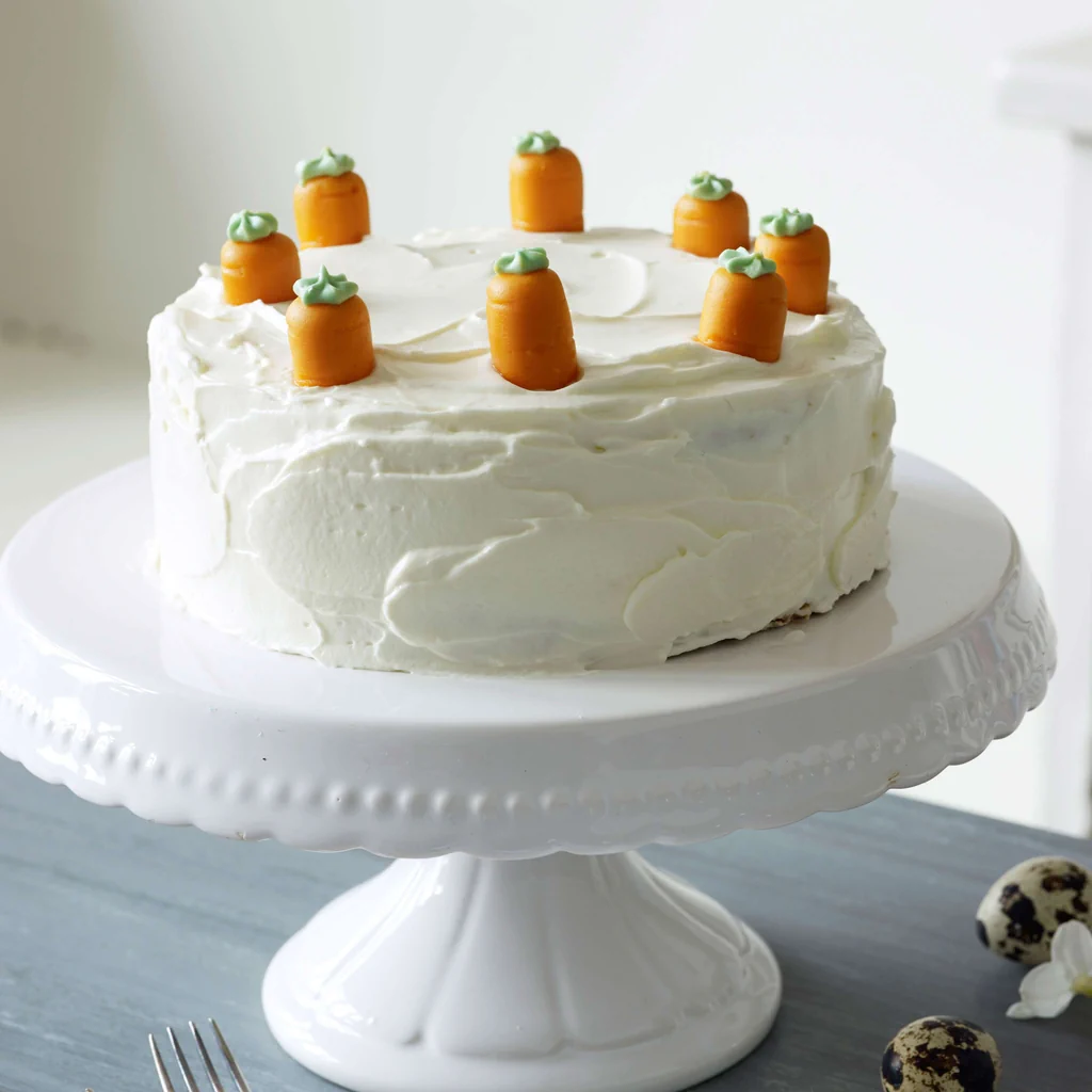 Tourte aux carottes avec carottes en massepain