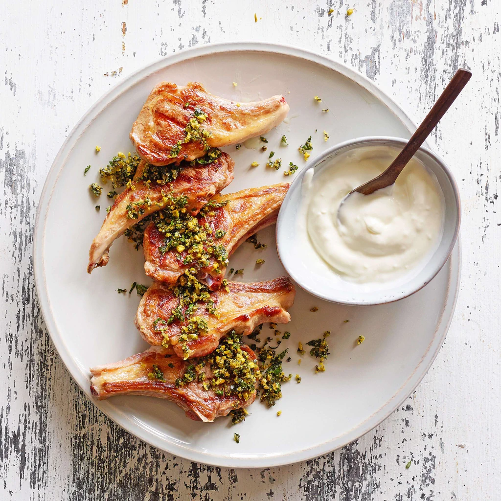 Agneau d'alpage avec crunch aux fines herbes
