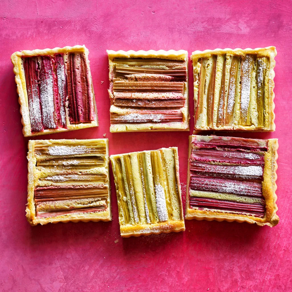 Tarte à la rhubarbe aux amandes