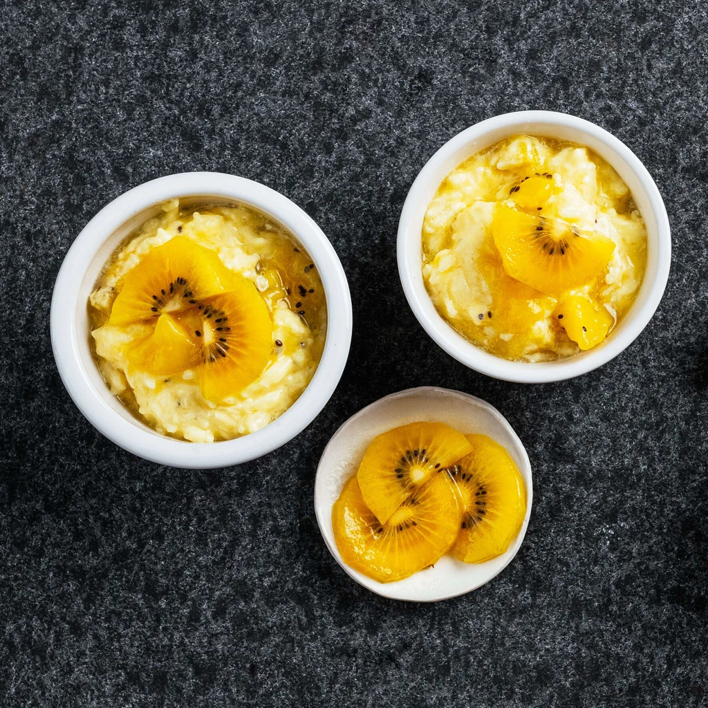 Pudding de riz au kiwi