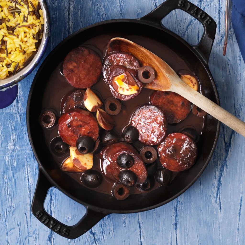 Chorizo al vino rosso