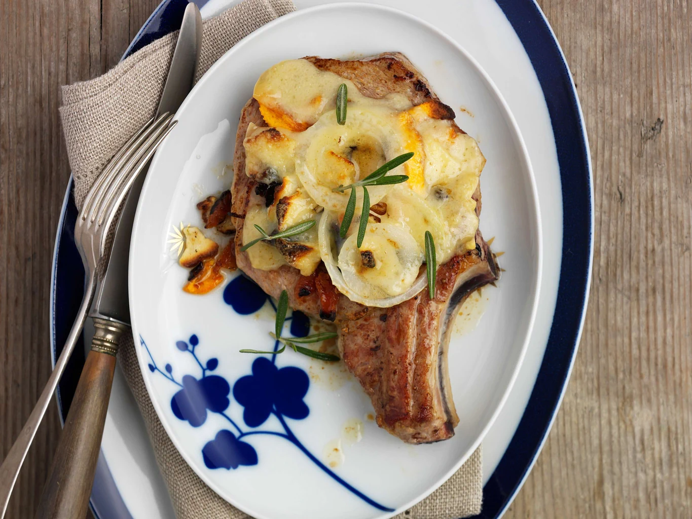 Côtelette de veau gratinée