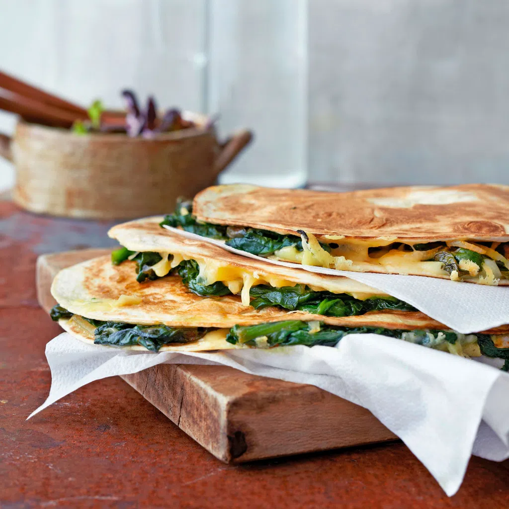 Quesadillas mit Spinat