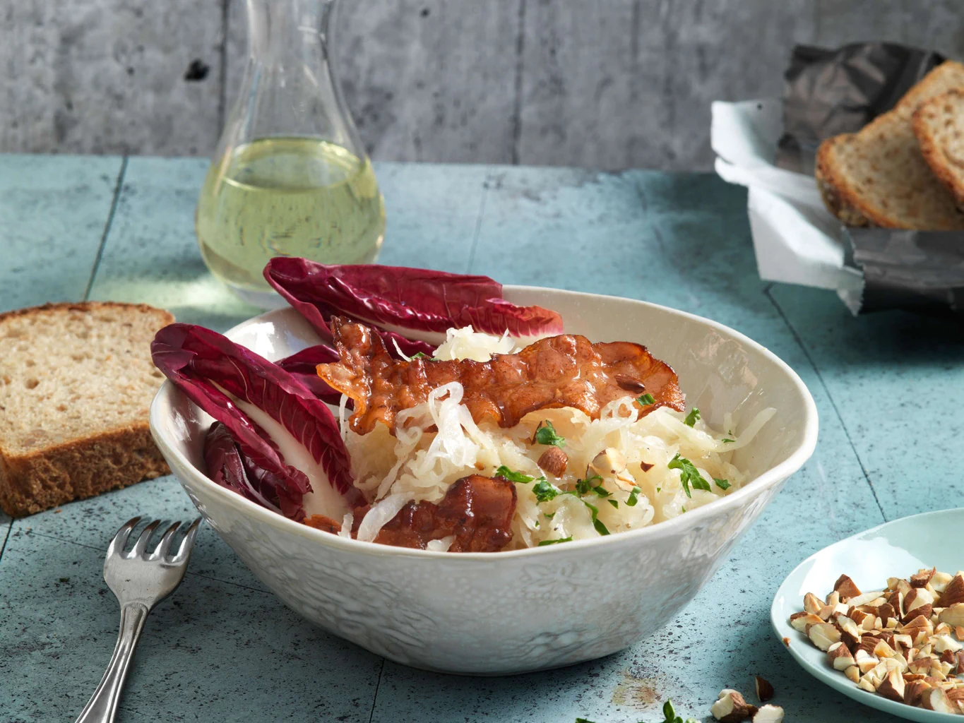 Sauerkrautsalat mit Speck