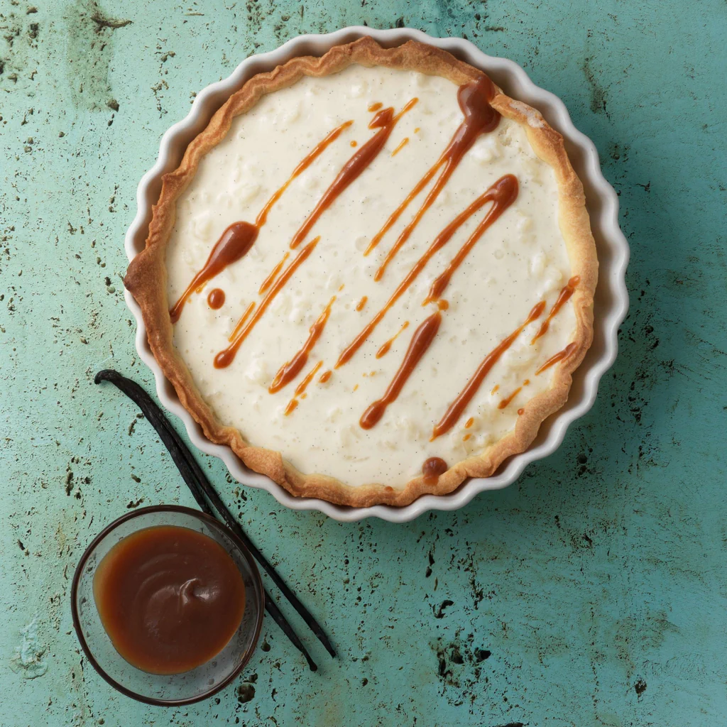 Milchreistorte mit Caramelsauce