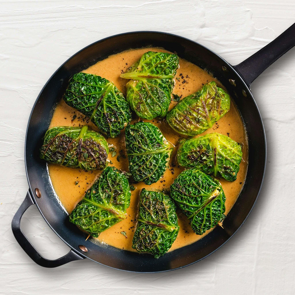 Rotolo di verza vegano con tofu