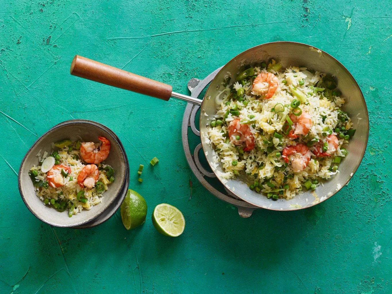 Gebratener Reis mit Crevetten