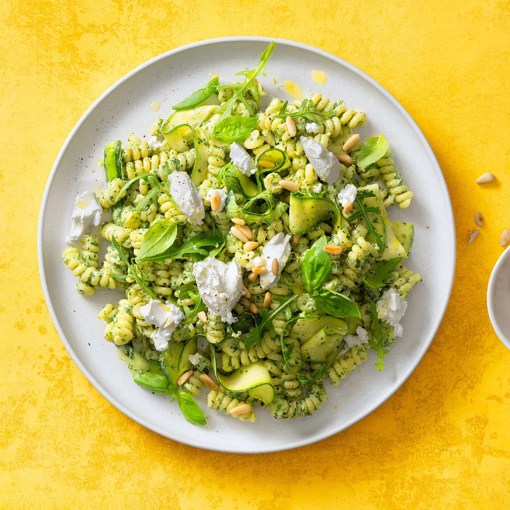 Salade de pâtes avec chèvre frais