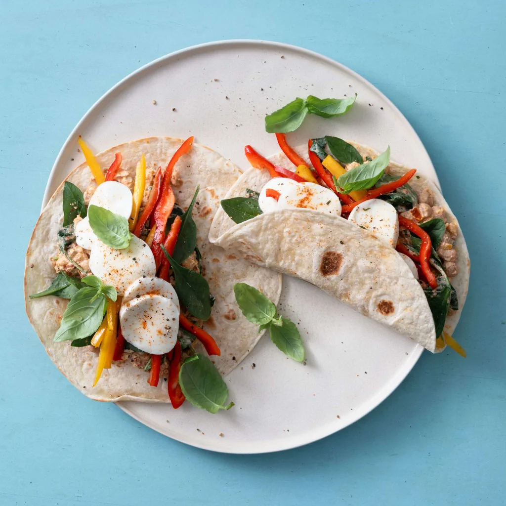 Protein-Wrap mit Mozzarella