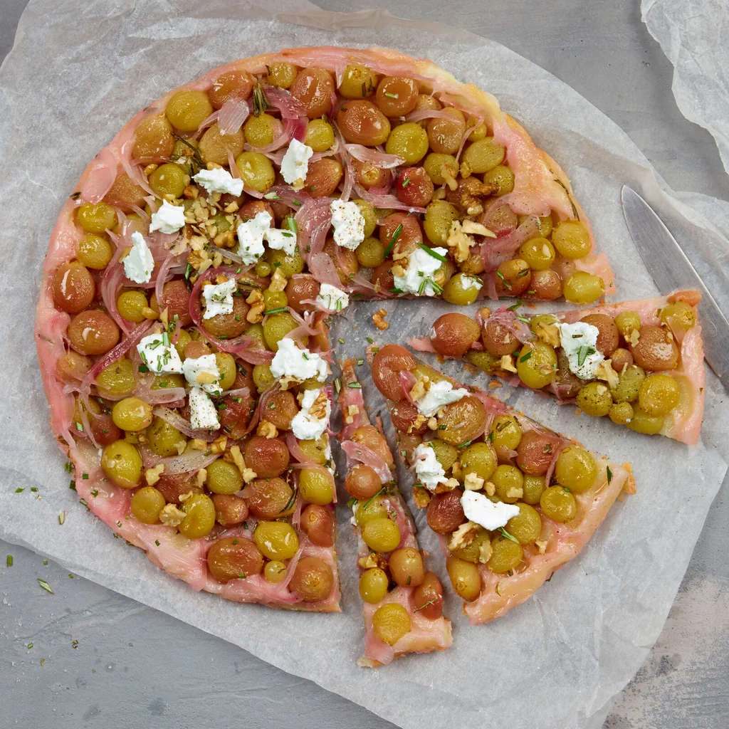 Pikante Trauben-Tarte-Tatin 