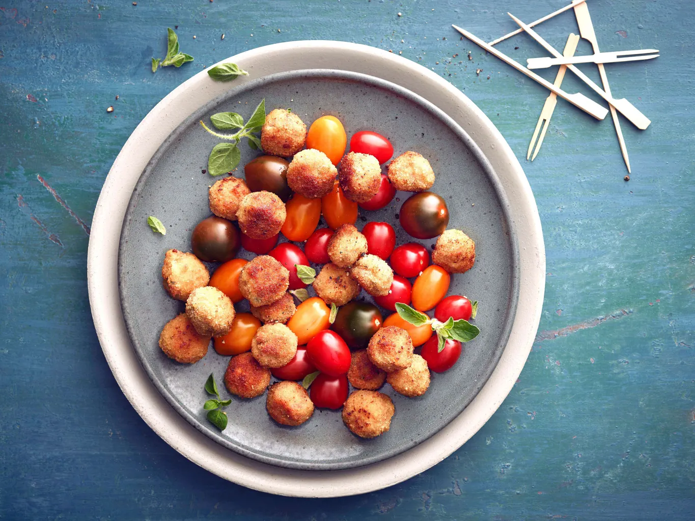 Boulettes de champignons farcis au lard