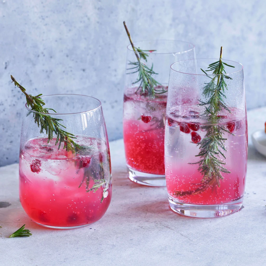 Acqua aromatizzata con rosmarino e melagrana