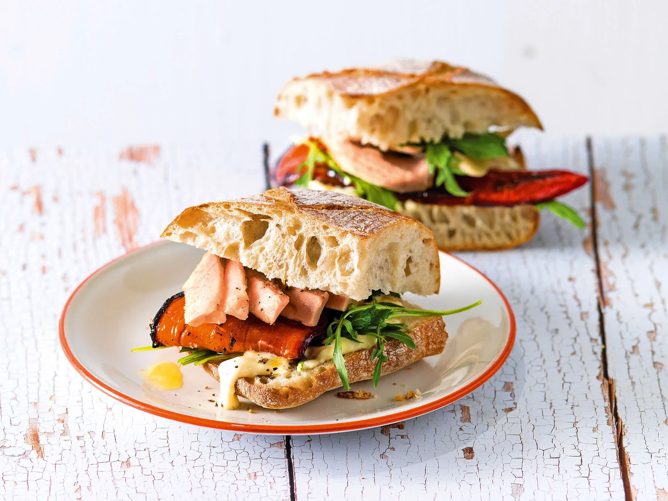 Ciabatta mit Thon und Peperoni