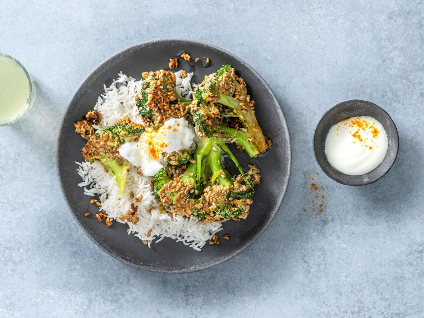 Broccoli ai semi su riso
