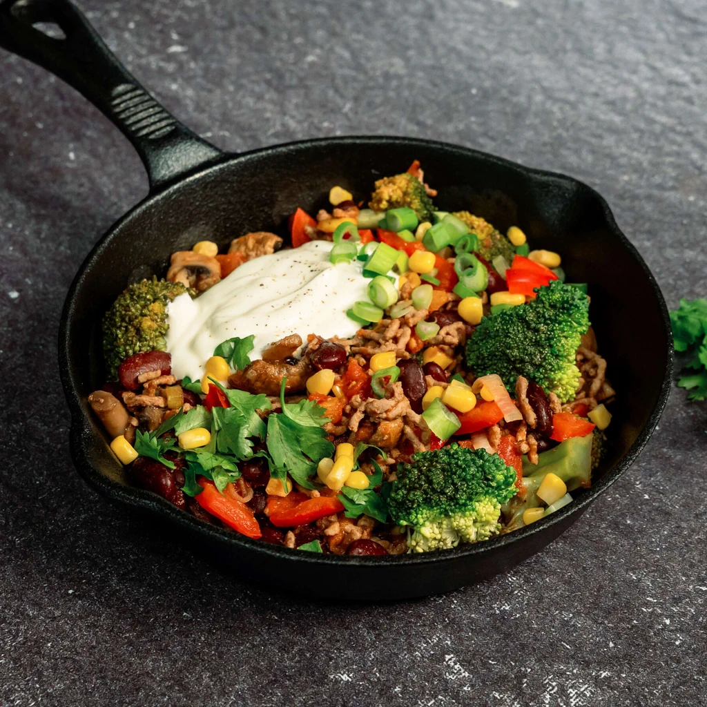 Chili con carne proteico