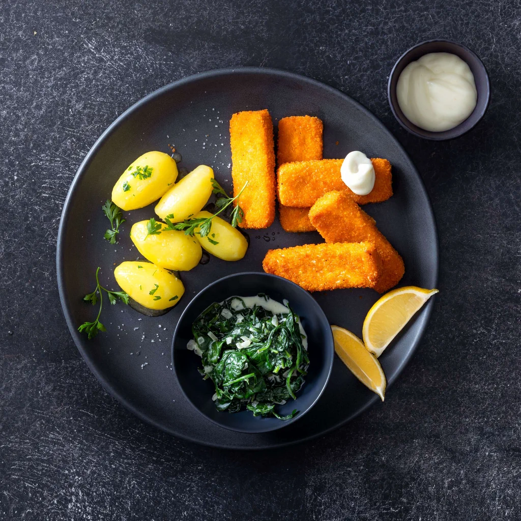 Vegane Knusper-Sticks mit Spinat